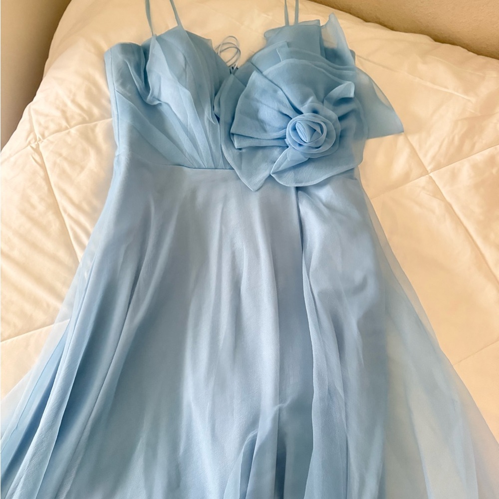 Light Blue Chiffon Dress